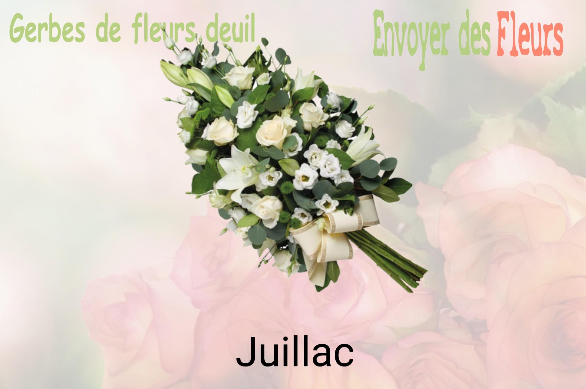 Gerbe de fleurs de deuil livrée à Juillac